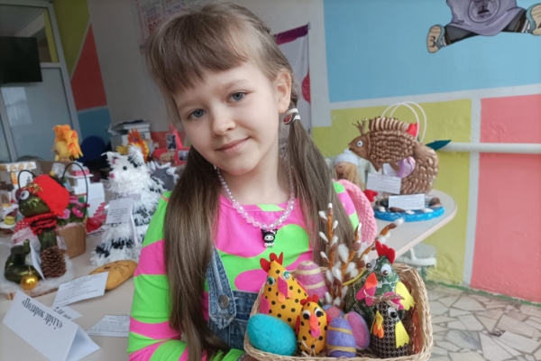 «Пасхальный сувенир» изготовила юная климовчанка Алиса Коноваловаой