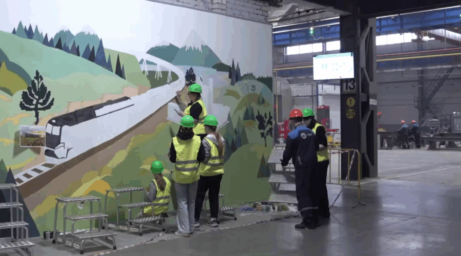 Брянские предприятия украсили стены тематическими муралами в рамках технофорума «АртПром»