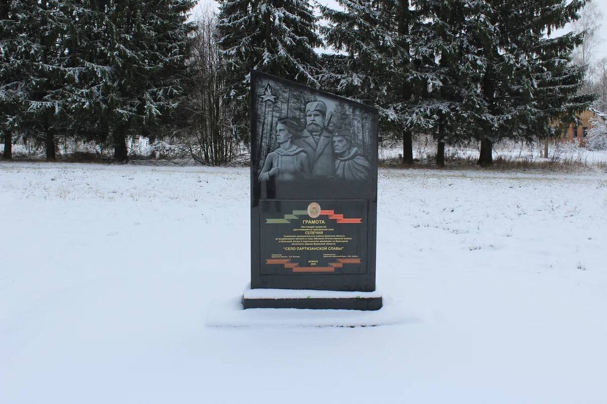 В селе Селечня Суземского района установили стелу