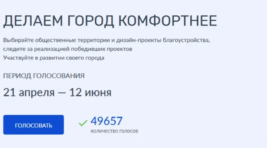 Почти 50 тысяч брянцев приняли участие в голосовании за объекты благоустройства