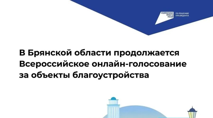 Жителей Брянщины призывают проголосовать за проекты благоустройства