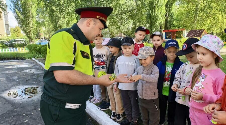Росгвардейцы провели для дошкольников урок по безопасности дорожного движения в Брянске